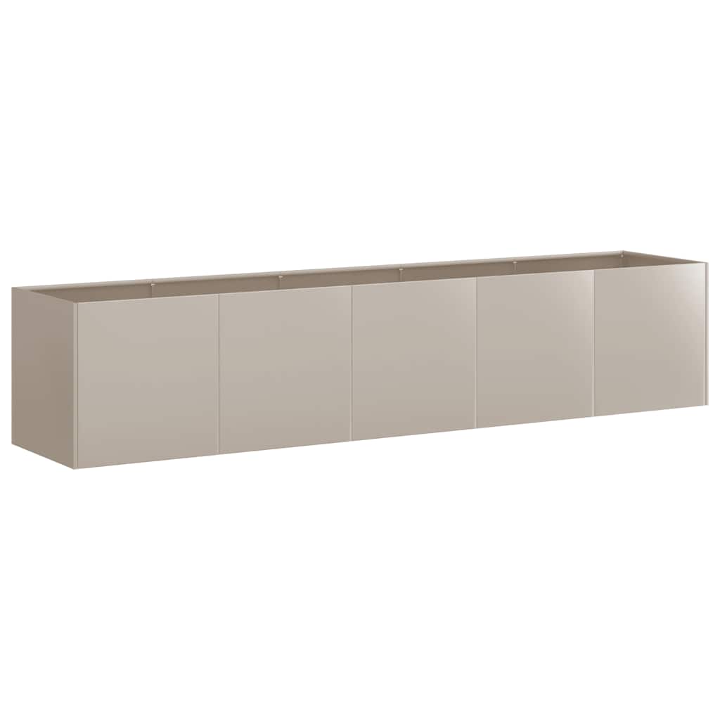 Fioriera Arrugginita 200x40x40 cm in Acciaio Corten
