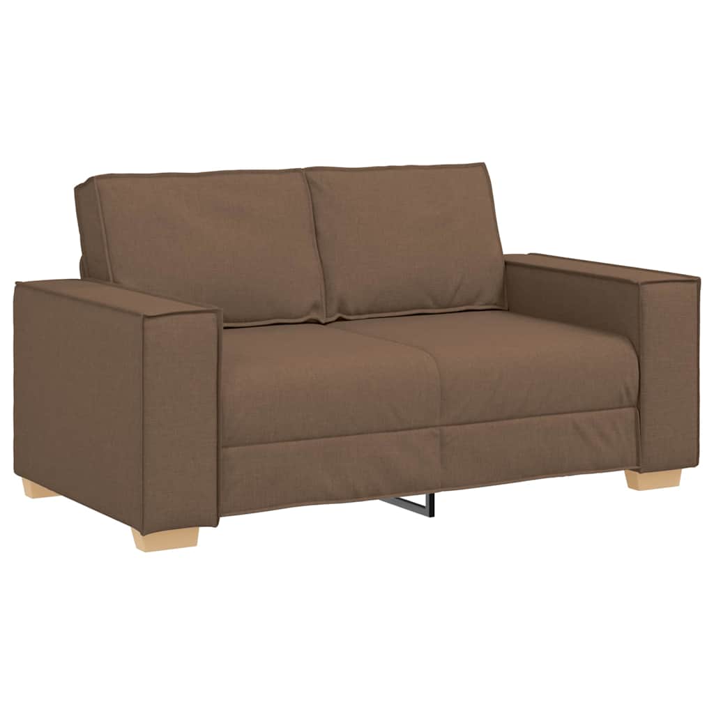 Divano 3 pcs Marrone 220 x 80 x 84 cm Tessuto misto lino
