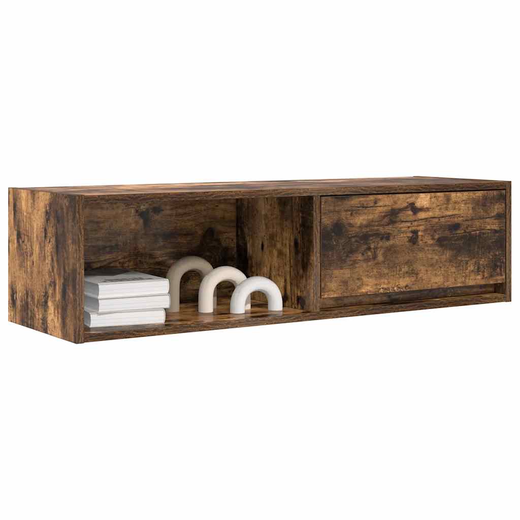 Mobile TV Rovere Fumo 100x31x25,5 cm in Legno Multistrato