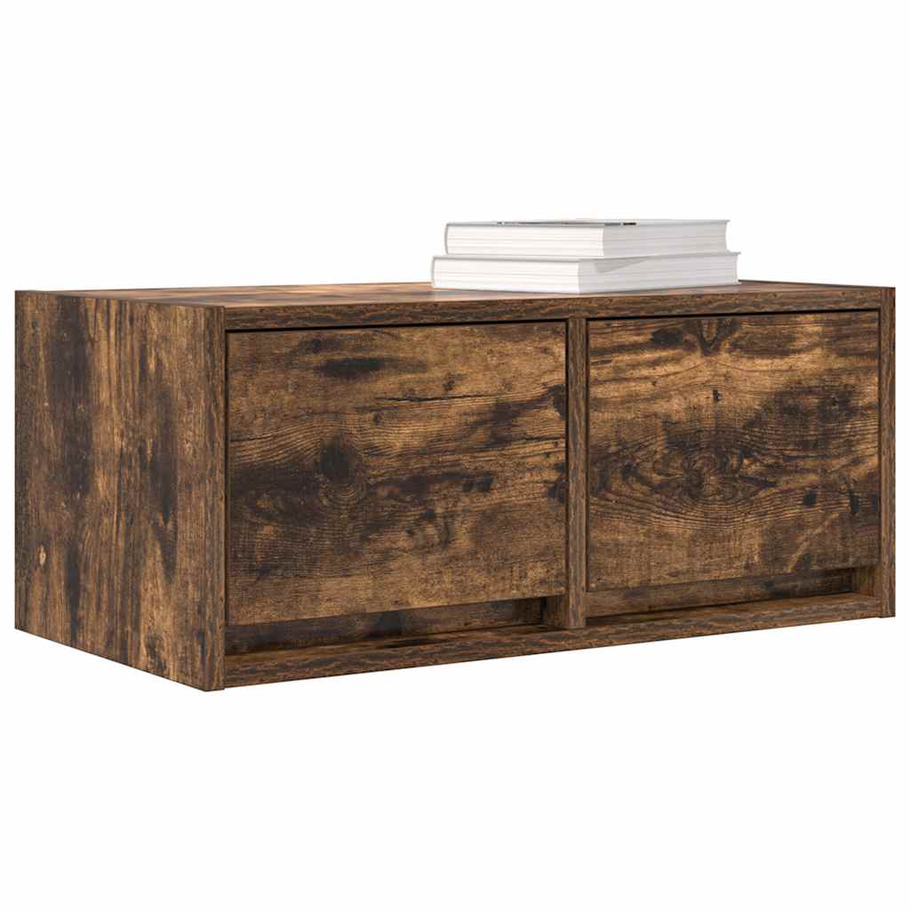 Mobile Porta TV Rovere Fumo 60x31x25,5 cm in Legno Multistrato