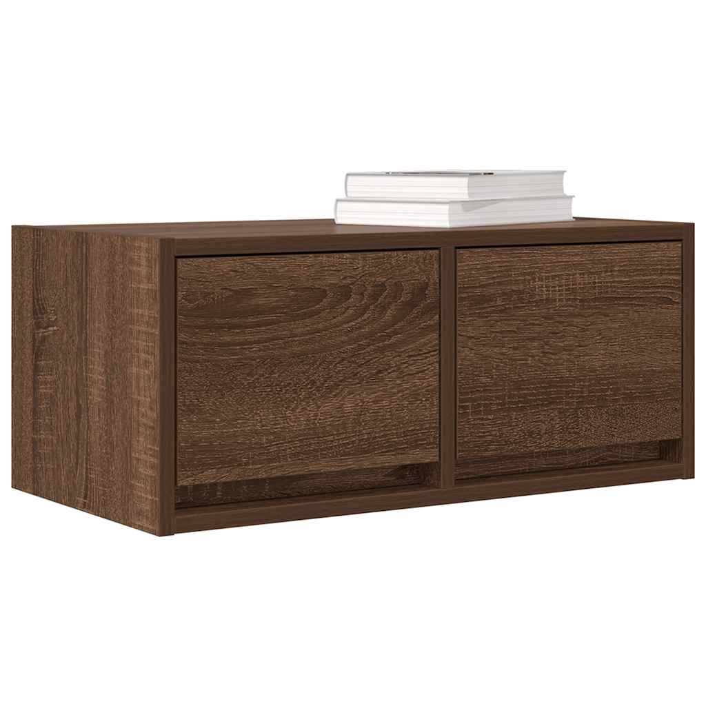 Mobili TV 2 pz Rovere Marrone 60x31x25,5 cm Legno Multistrato