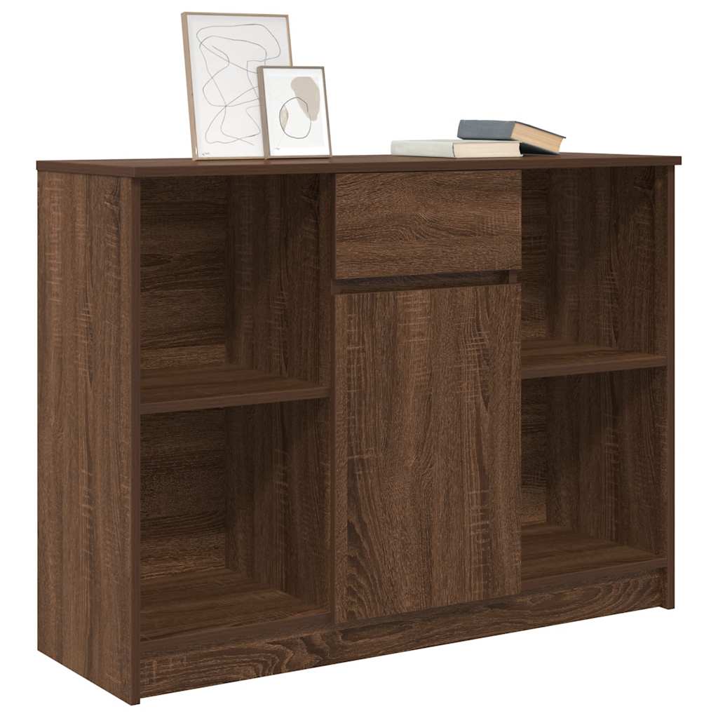 Credenza con Cassetto Rovere Marrone 101x35x76 cm in Truciolato