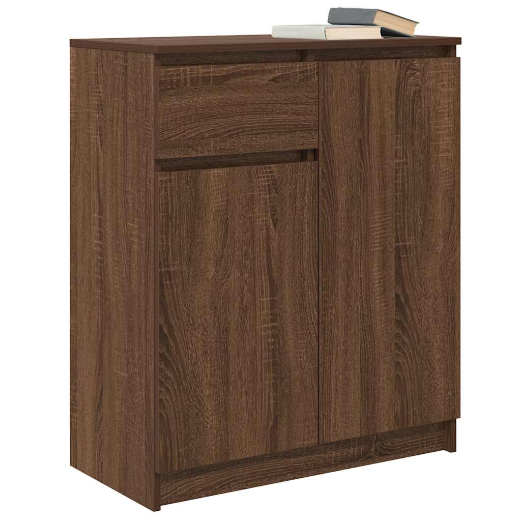 Credenza con Cassetto Rovere Marrone 71x35x84 cm in Truciolato