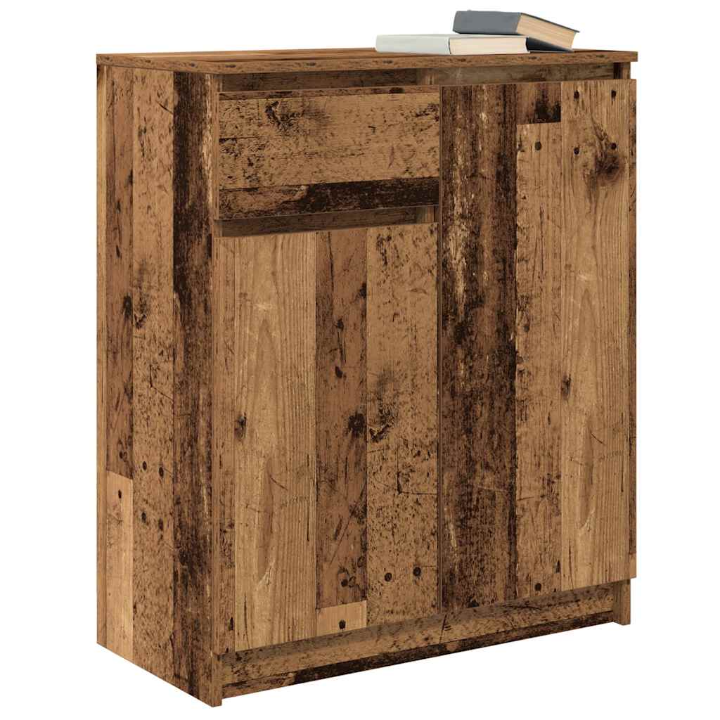 Credenza con Cassetto Legno Antico 71x35x84 cm in Truciolato