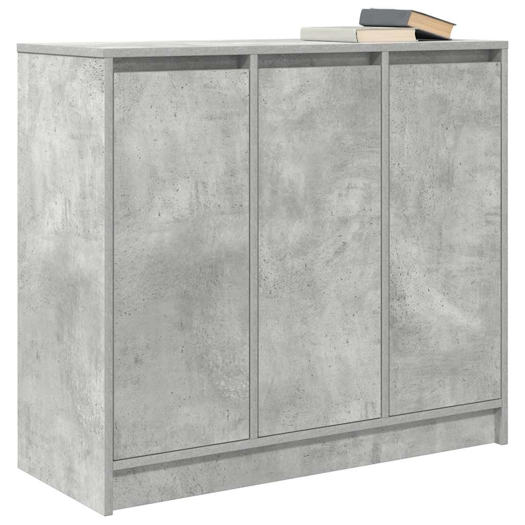 Credenza Grigio Cemento 85x34x76 cm in Legno Multistrato