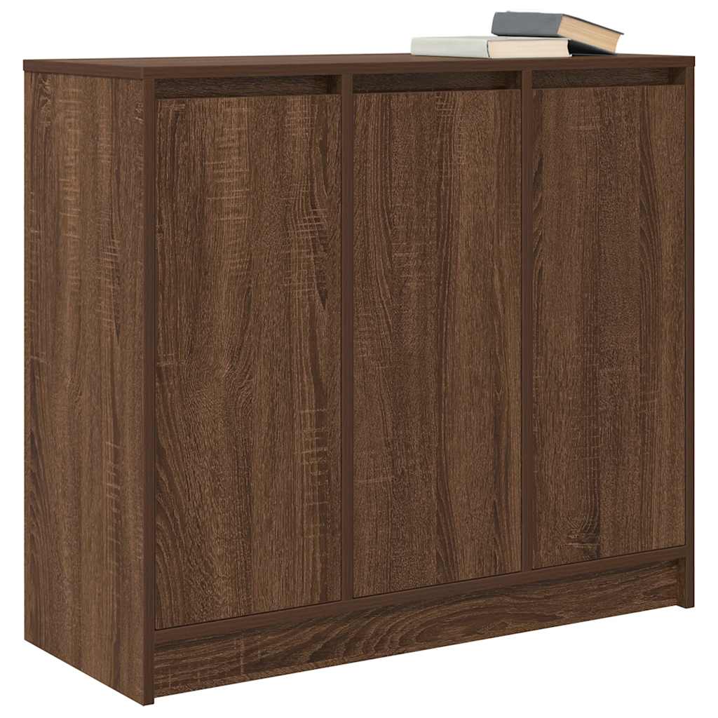 Credenza Rovere Marrone 85x34x76 cm in Legno Multistrato