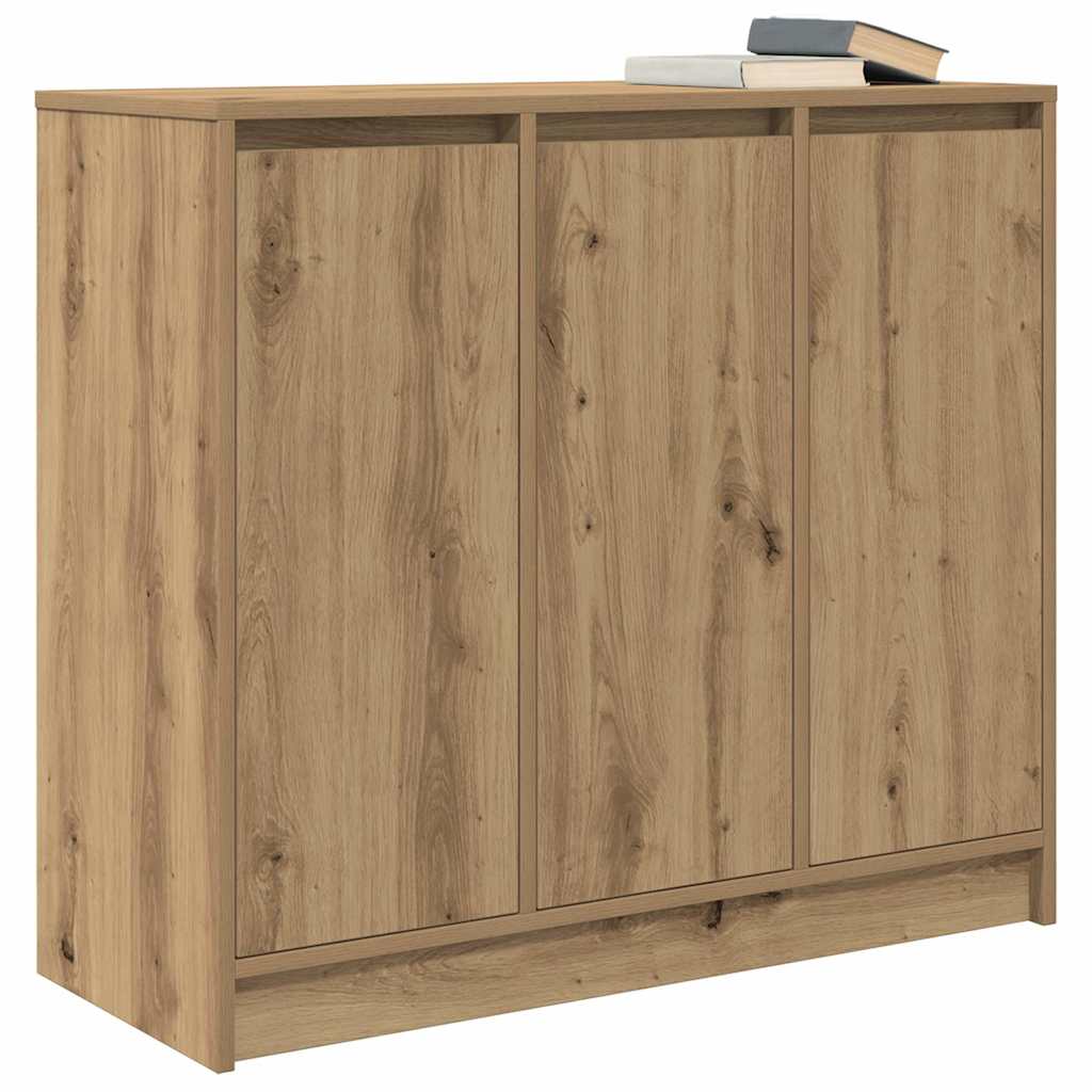 Credenza Rovere Artigianale 85x34x76 cm in Legno Multistrato