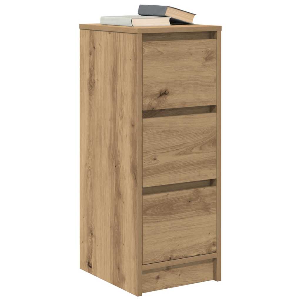 Credenza Rovere Artigianale 29,5x34x76 cm in Legno Multistrato