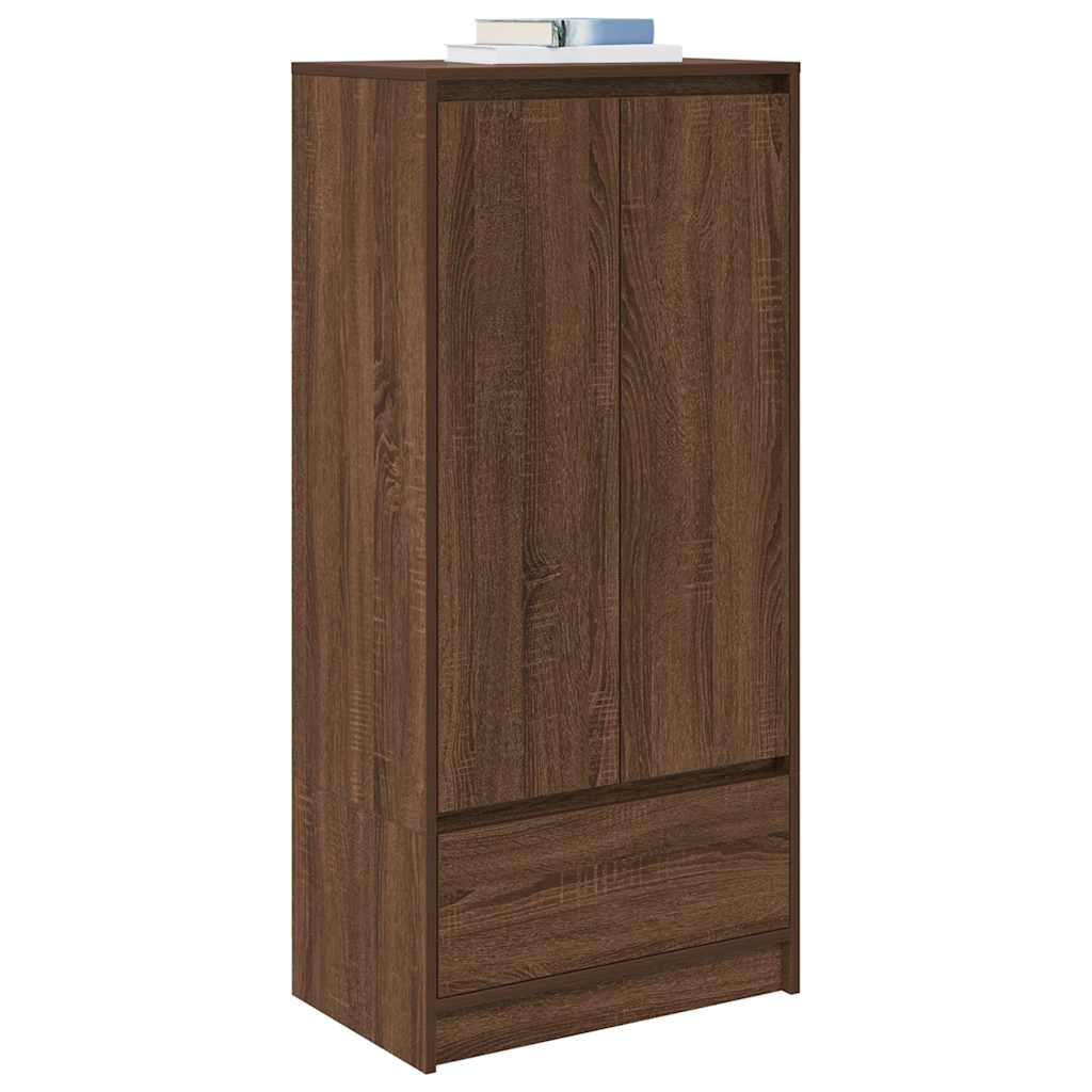 Armadio con Cassetto Rovere Marrone 55,5x34x119,5 cm Truciolato