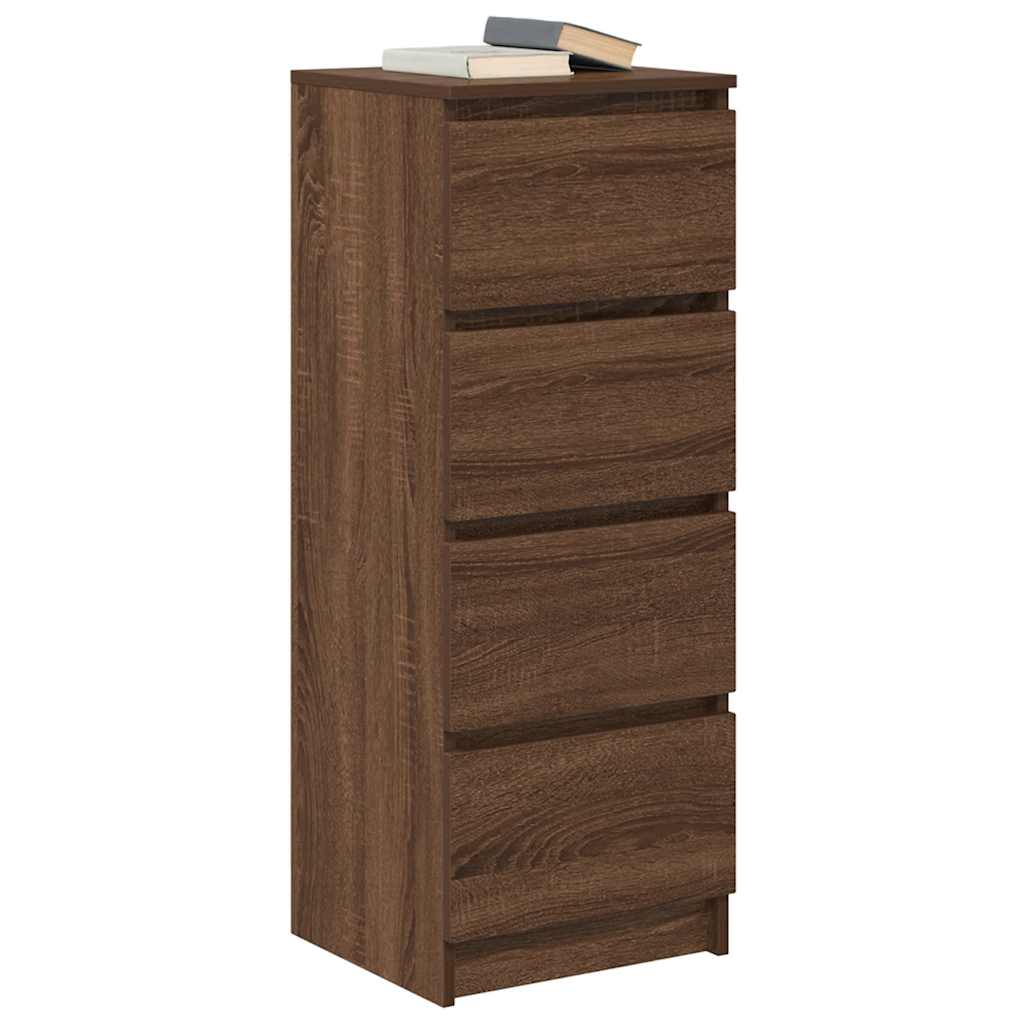 Credenza Rovere Marrone 37,5x35x99 cm in Legno Multistrato