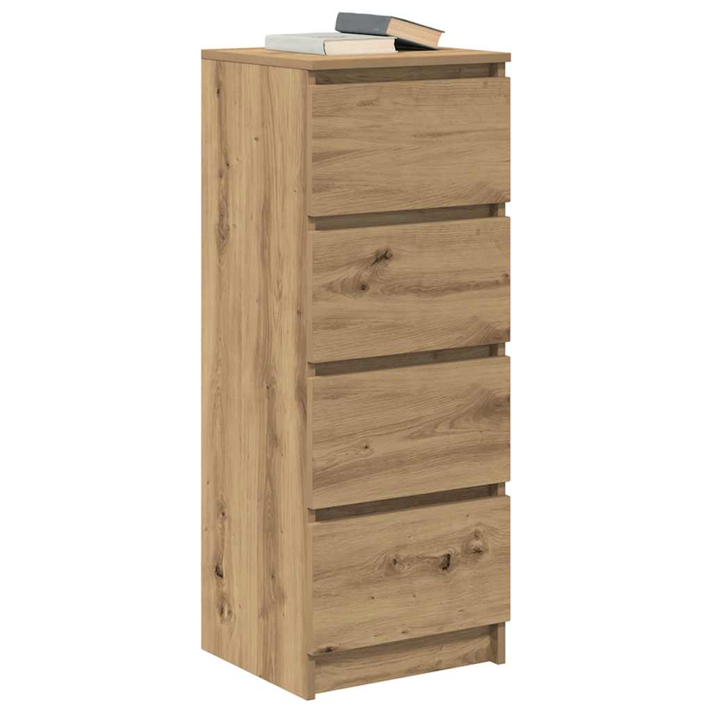 Credenza Rovere Artigianale 37,5x35x99 cm in Legno Multistrato