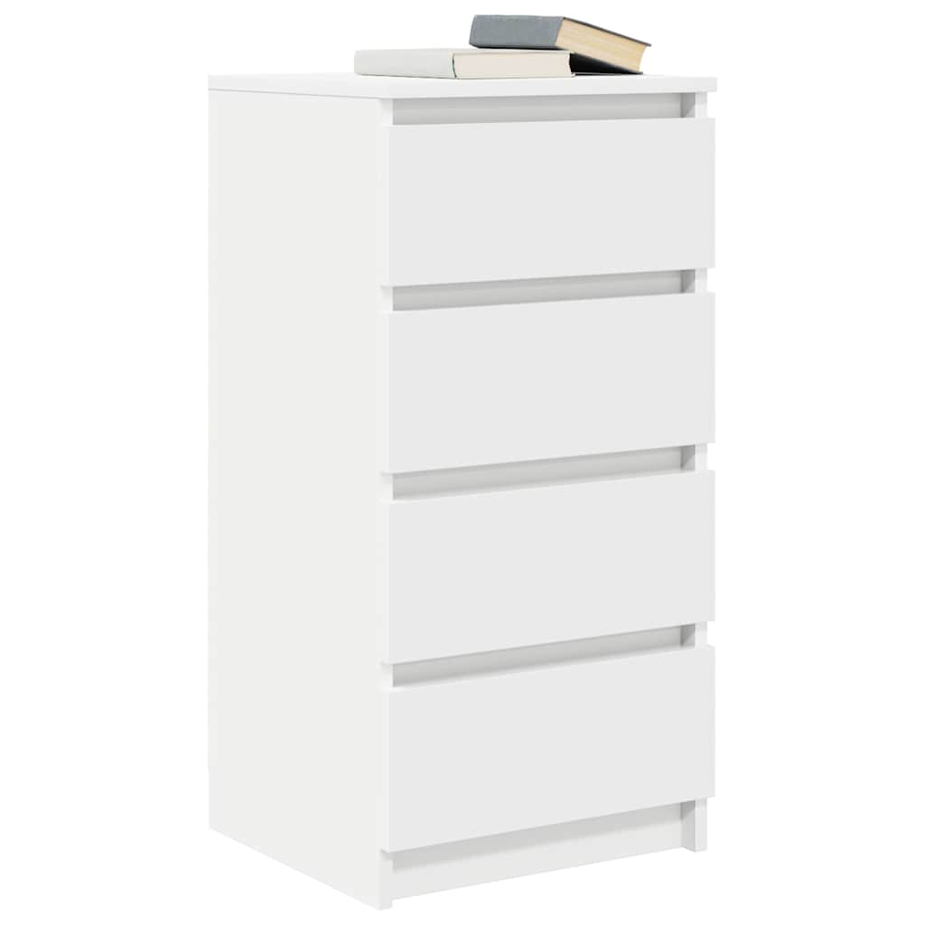 Credenza Bianca 37,5x35x76 cm in Legno Multistrato