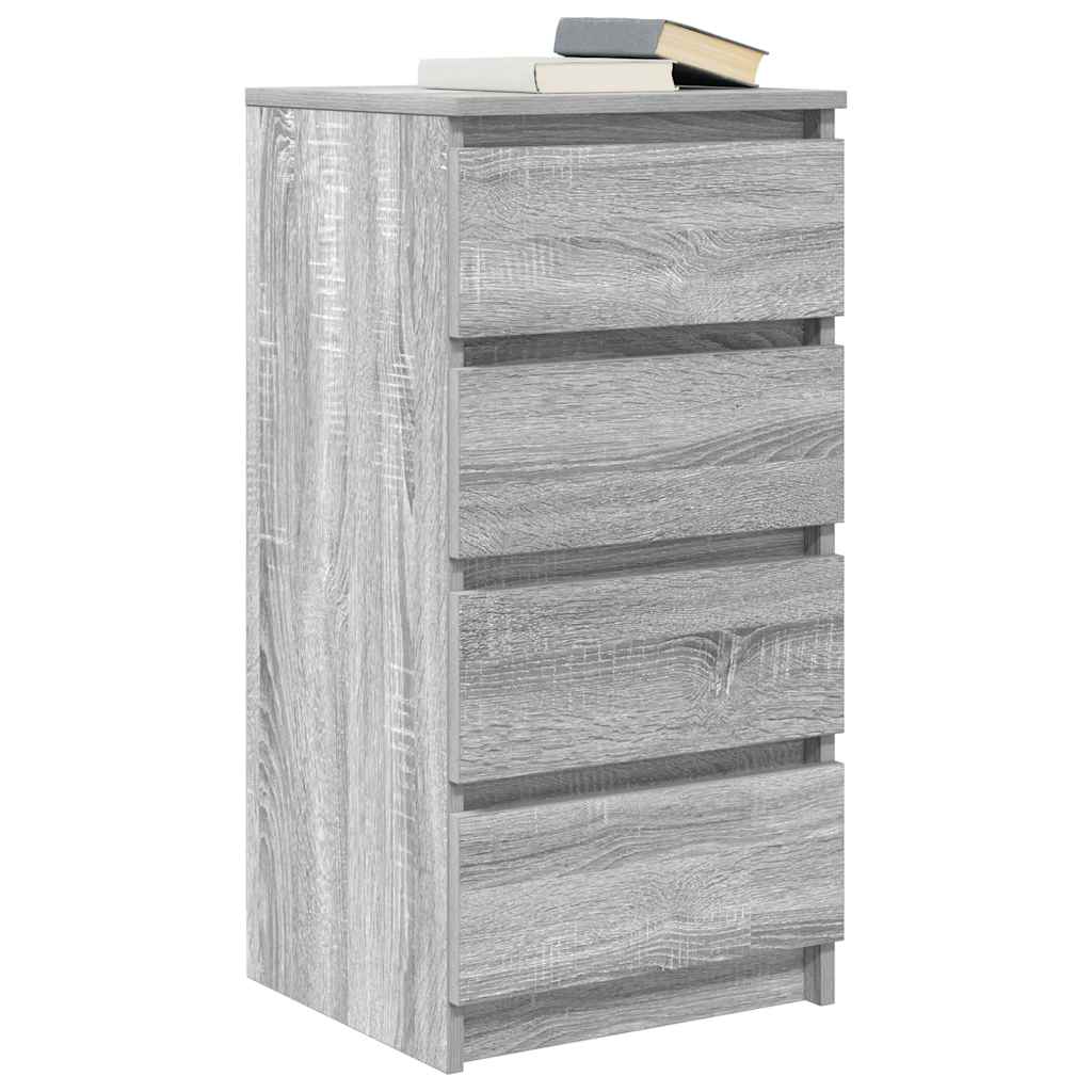 Credenza Grigio Sonoma 37,5x35x76 cm in Legno Multistrato