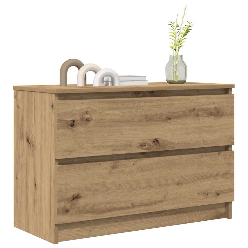 Mobile TV Rovere Artigianale 80x35x54 cm in Legno Multistrato