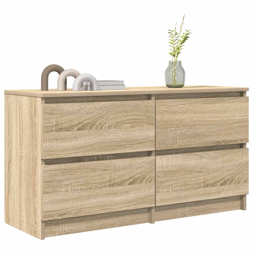 Mobile Porta TV Rovere Sonoma 100x35x54 cm in Legno Multistrato