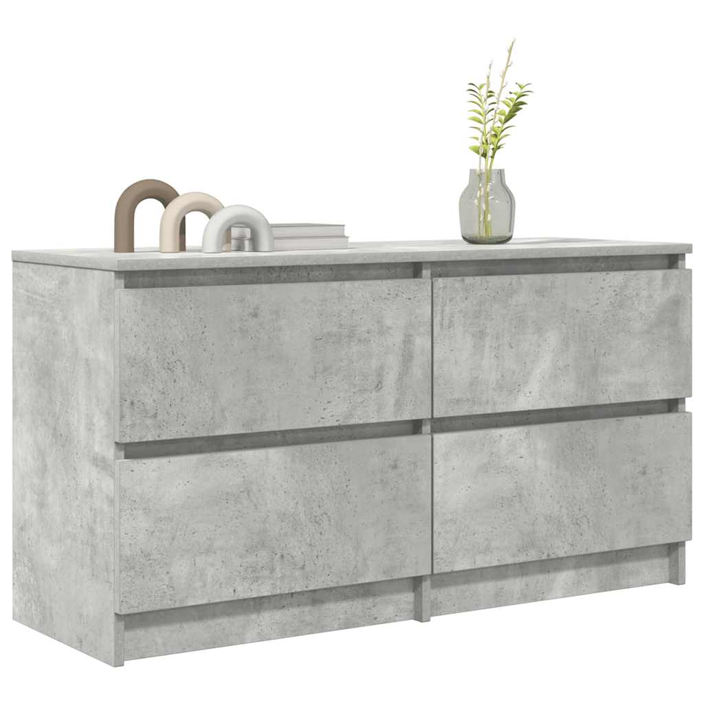 Mobile Porta TV Grigio Cemento 100x35x54 cm Legno Multistrato