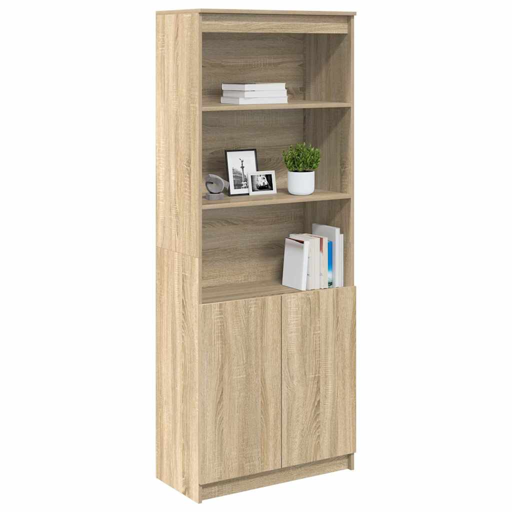 Credenza Rovere Sonoma 70x35x180 cm in Legno Multistrato