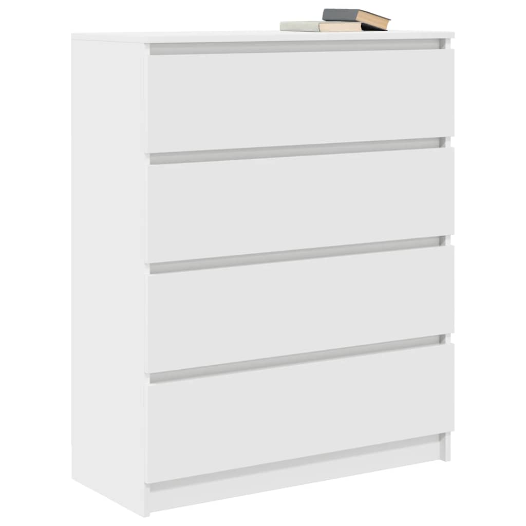 Credenza Bianca 80x35x99 cm in Legno Multistrato