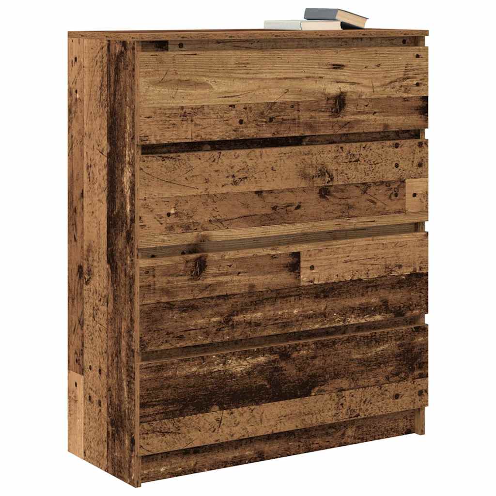 Credenza Legno Antico 80x35x99 cm in Legno Multistrato
