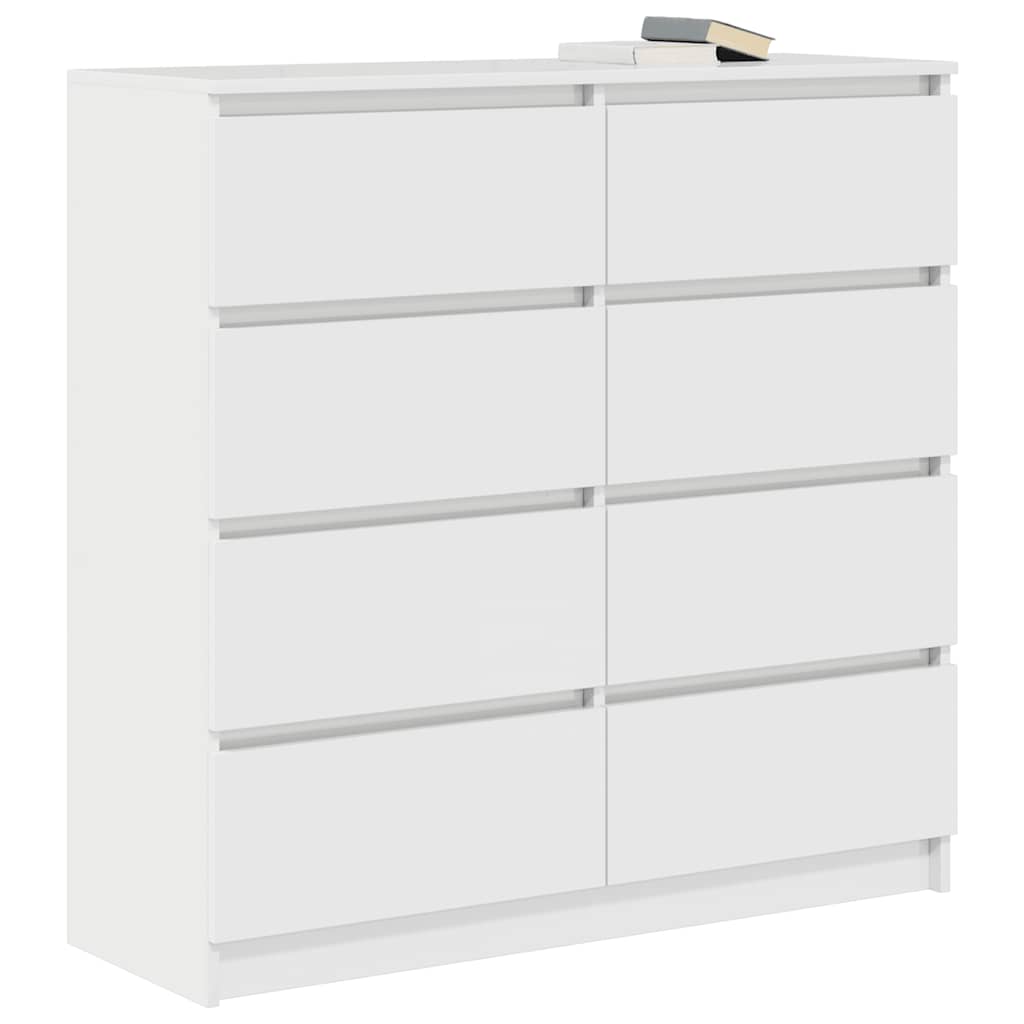 Credenza Bianca 100x35x99 cm in Legno Multistrato