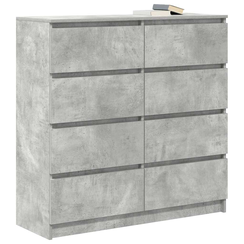 Credenza Grigio Cemento 100x35x99 cm in Legno Multistrato