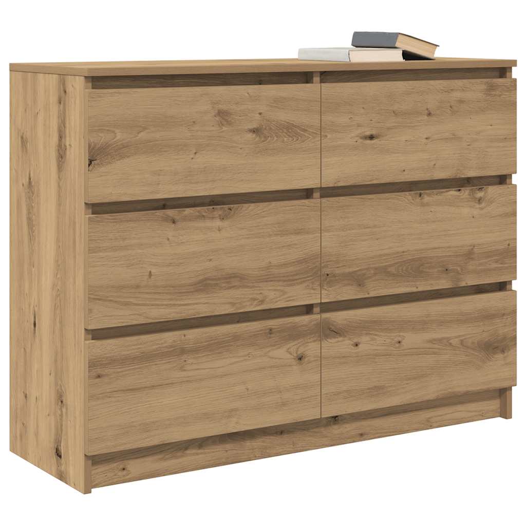 Credenza Rovere Artigianale 100x35x76 cm in Legno Multistrato