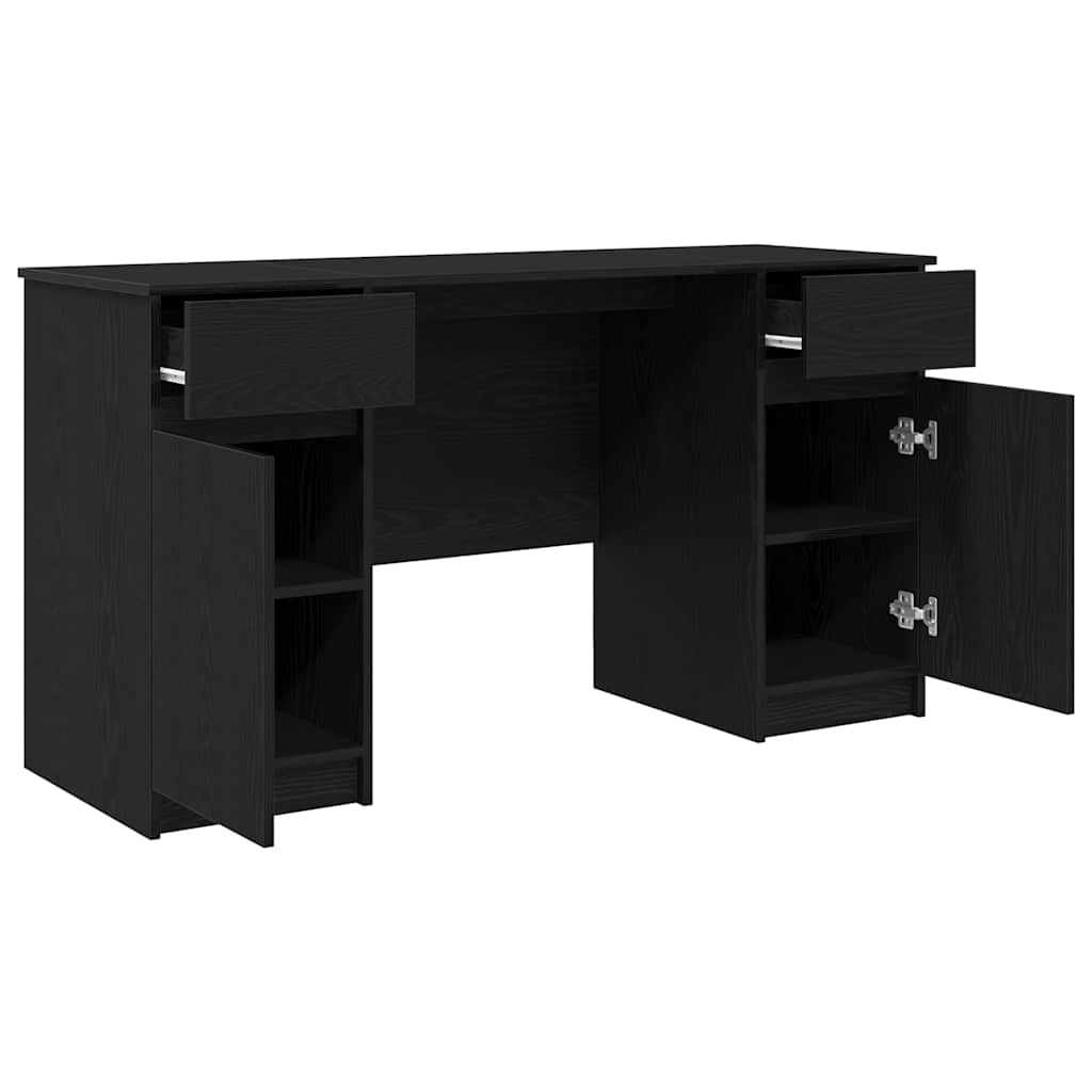 Scrivania Rovere nero 140 x 49 x 76 cm Legno multistrato