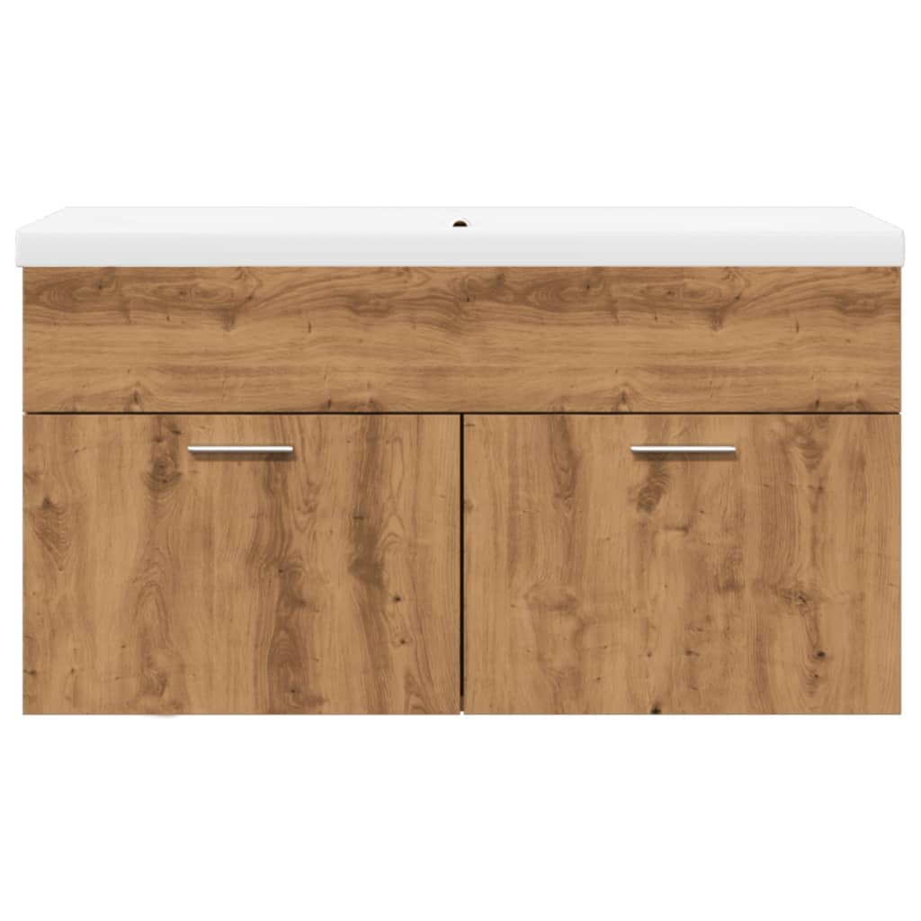 Mobile da Bagno con Lavabo Integrato Rovere Artigianale