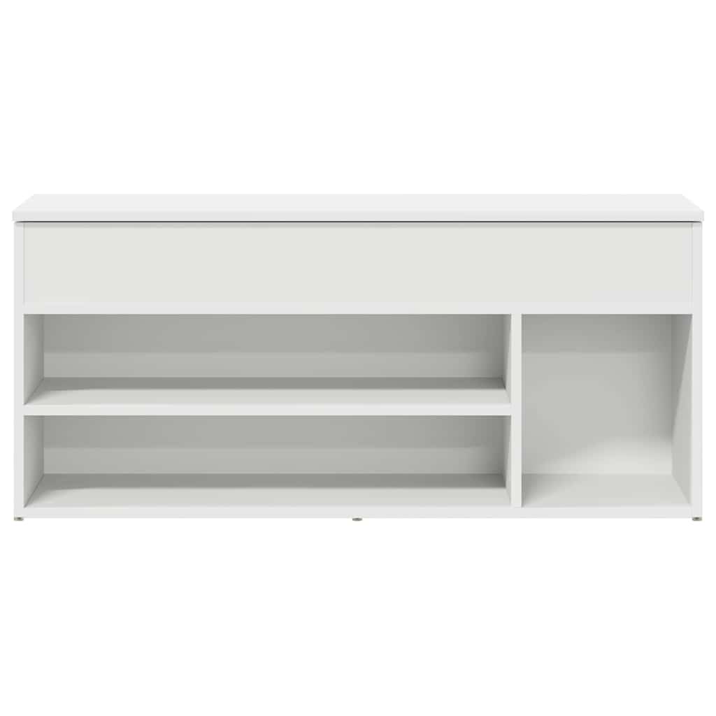 Scarpiera Bianca 102x30,5x45 cm in Legno Multistrato