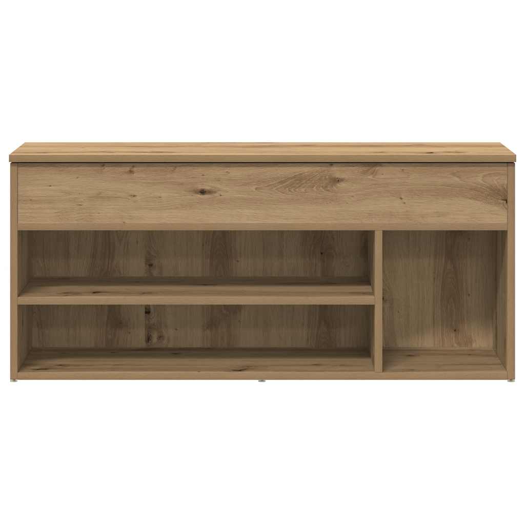 Scarpiera Rovere Artigianale 102x30,5x45 cm Legno Multistrato