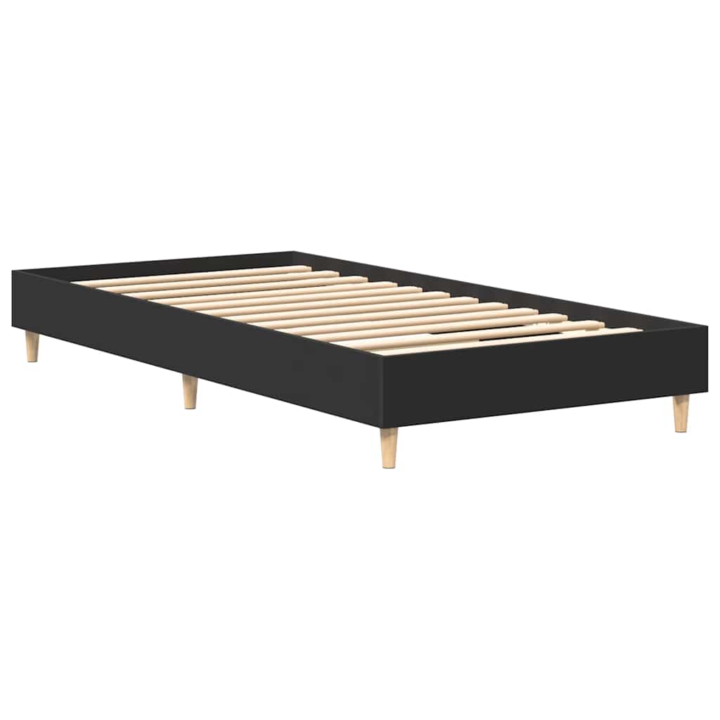 Giroletto Nero senza Materasso 100x200 cm in Legno Multistrato