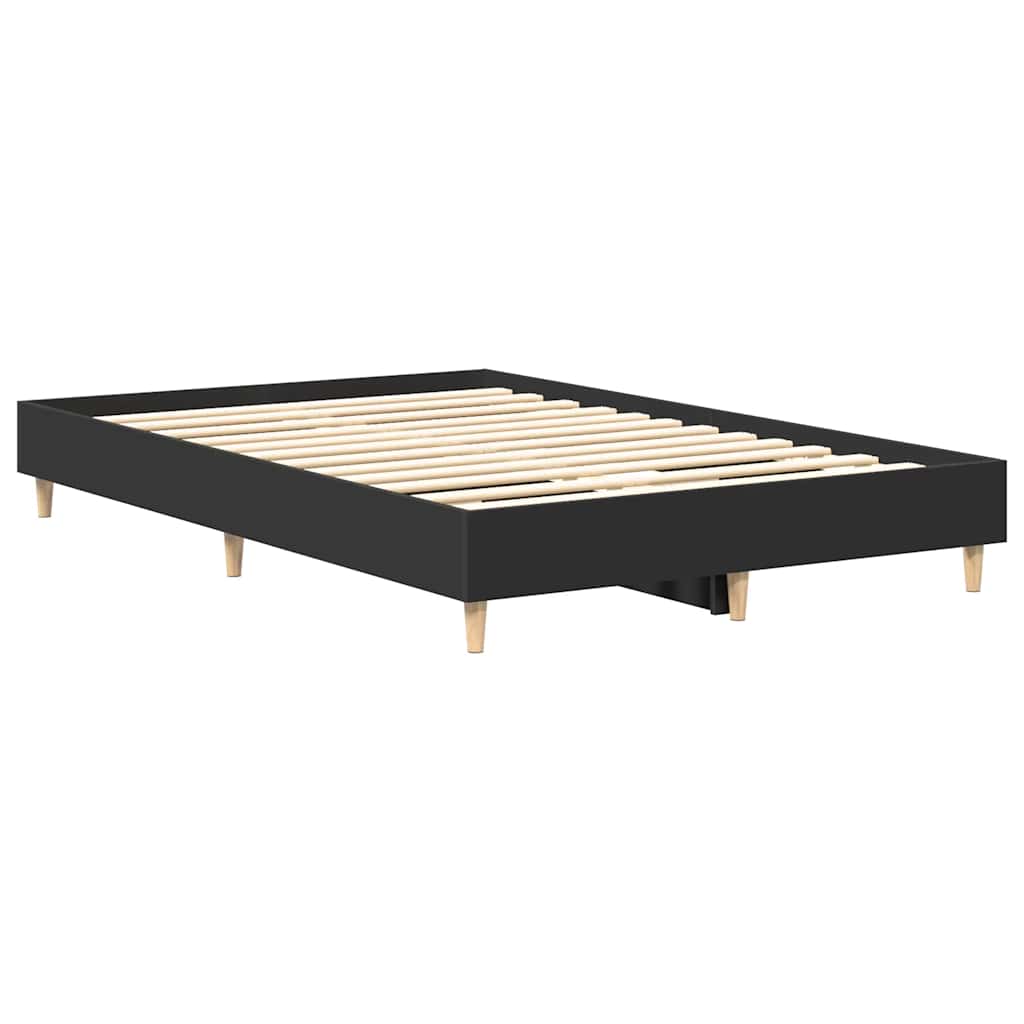 Giroletto senza Materasso Nero 140x190 cm in Legno Multistrato
