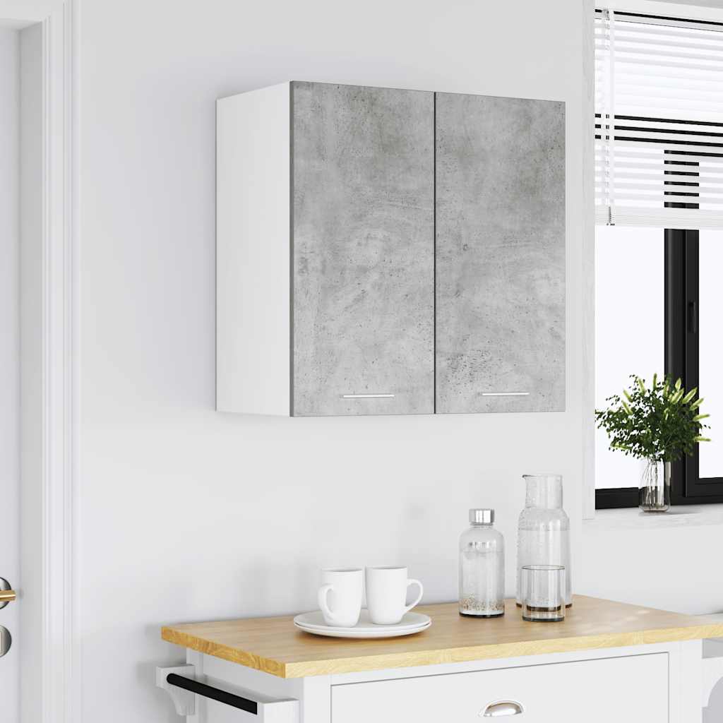 Pensile da Cucina Grigio Cemento 60x31x60 cm Legno Multistrato