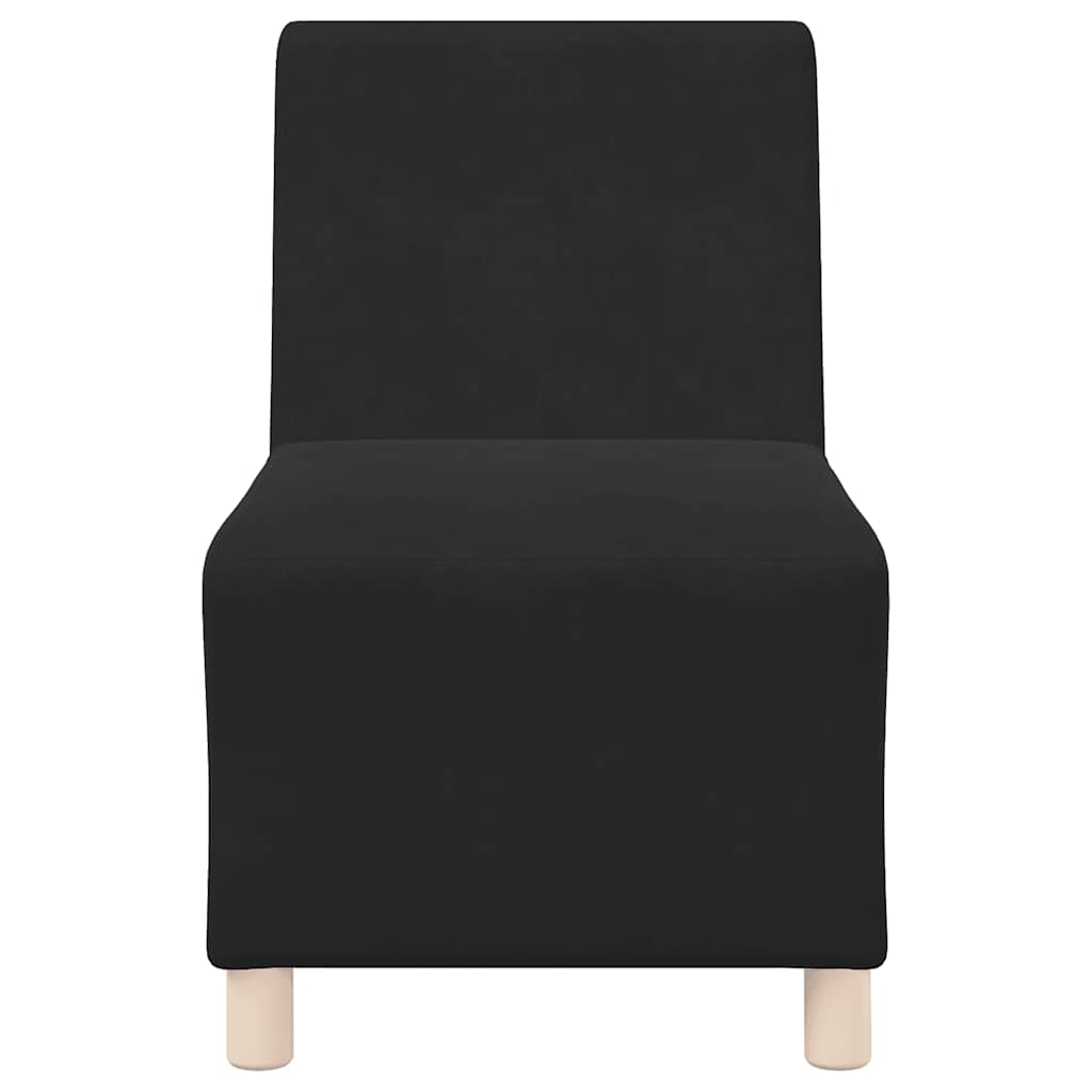 Divano Sedia Nero 55 cm Velluto