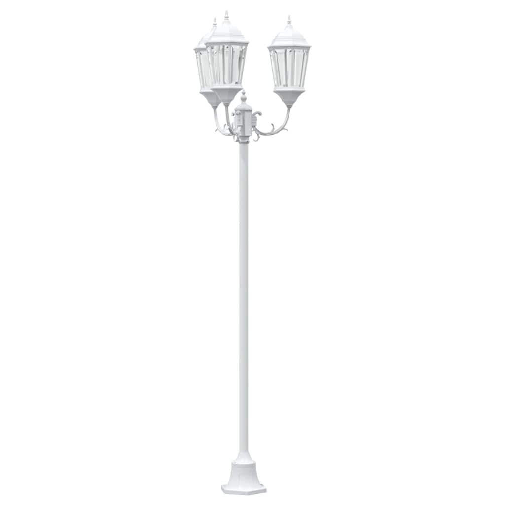 Luce da Giardino Bianco 57 x 49 x 241 cm Alluminio e vetro