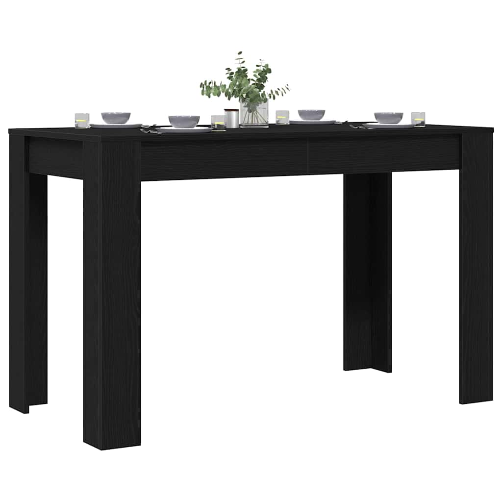 Tavolo da Pranzo Rovere Nero 120x60x76 cm Legno Multistrato