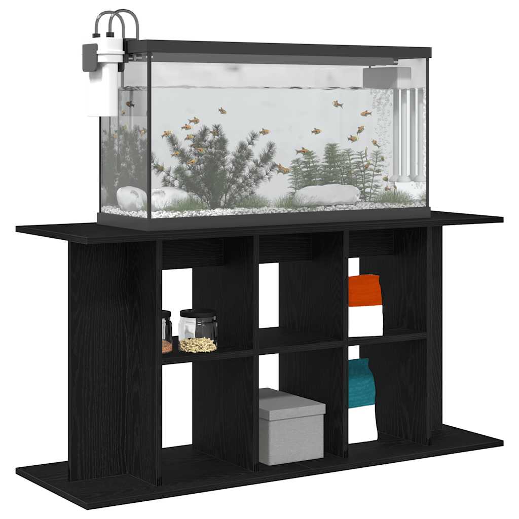 Supporto Acquario 120x40x60 cm Legno Multistrato Rovere Nero