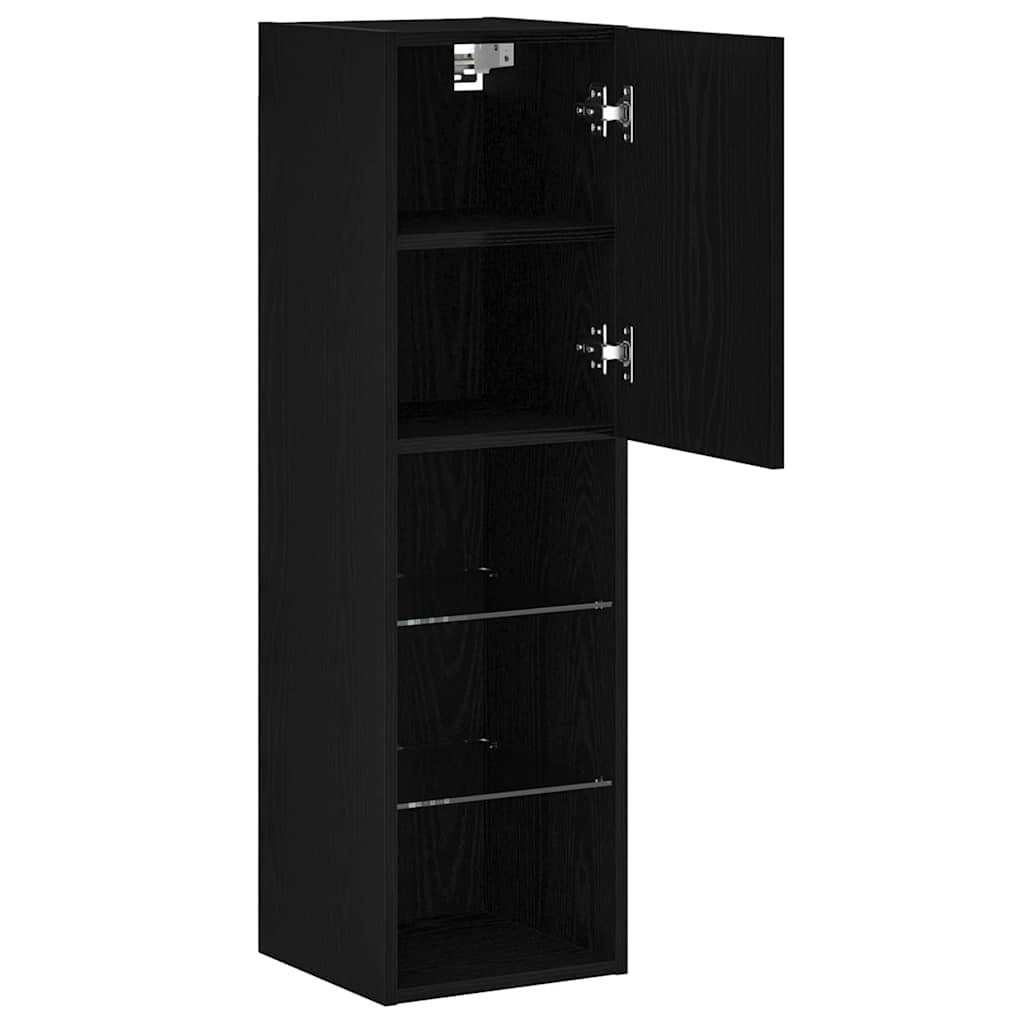 Set mobile TV Rovere Nero 30,5 x 30 x 102 cm Legno multistrato