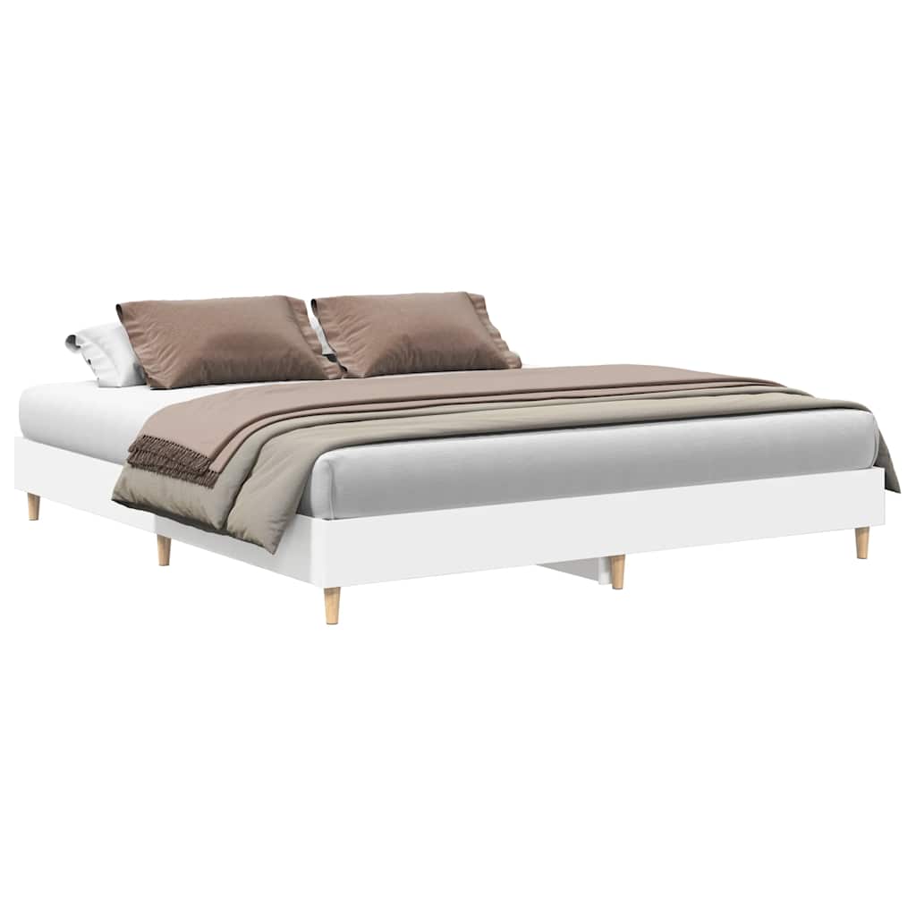 Giroletto senza Materasso Bianco 200x200 cm Legno Multistrato