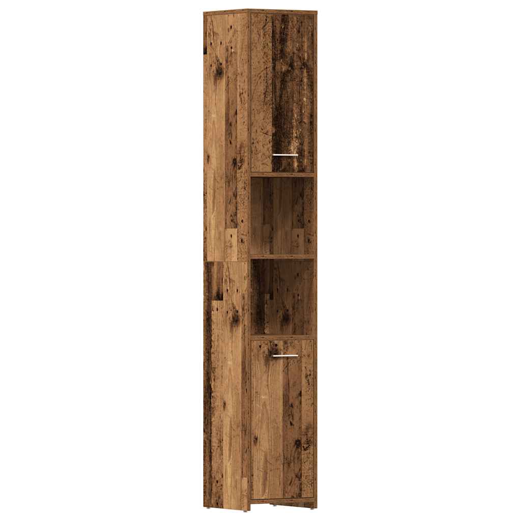 Set Mobili da Bagno 4 pz Legno Antico in Legno Multistrato
