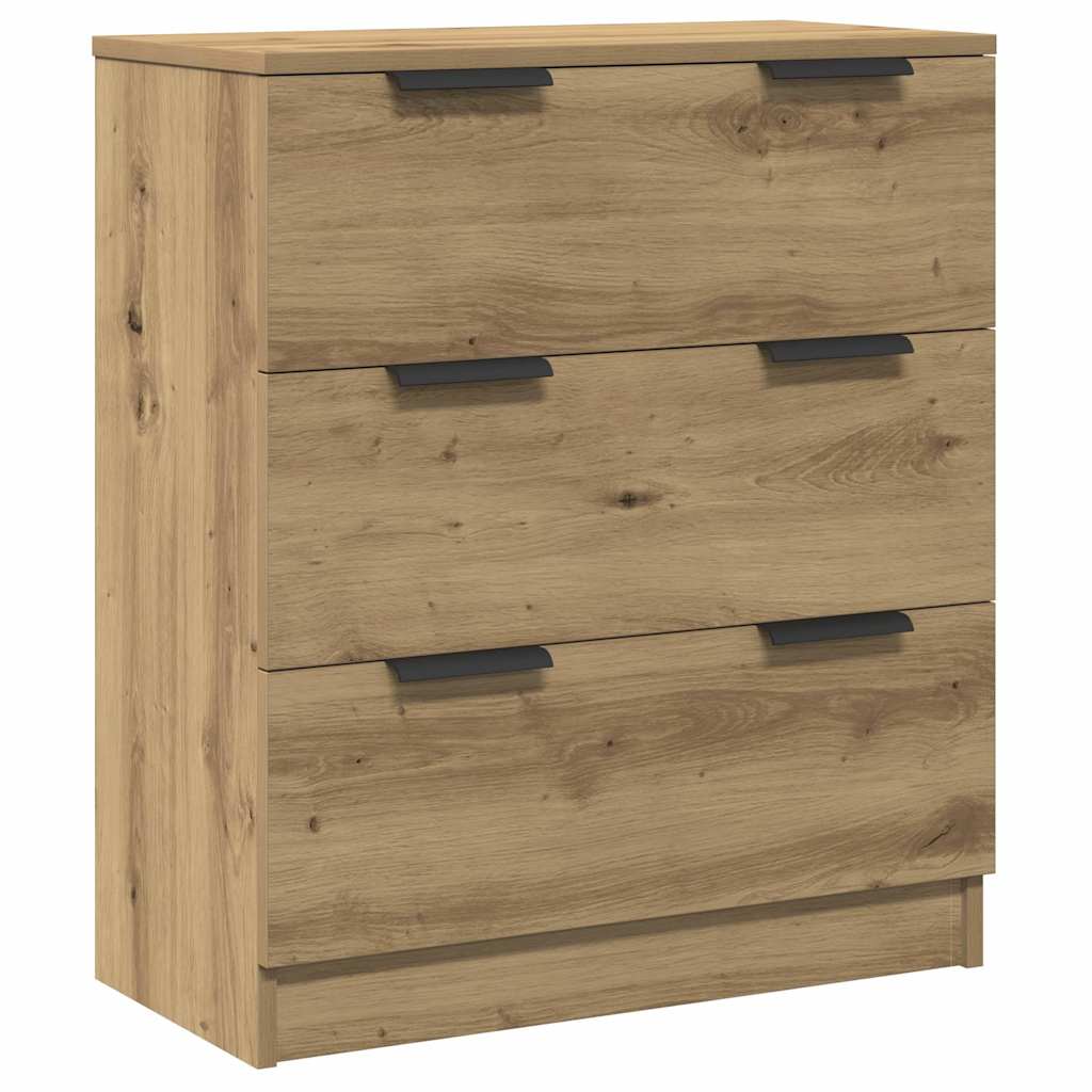 Credenze 3 pz Rovere Artigianale 60x30x70 cm Legno Multistrato