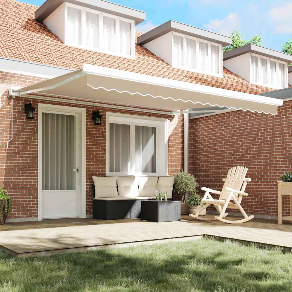 Telo di ricambio per tenda da sole Beige 4 × 3 m Poliestere