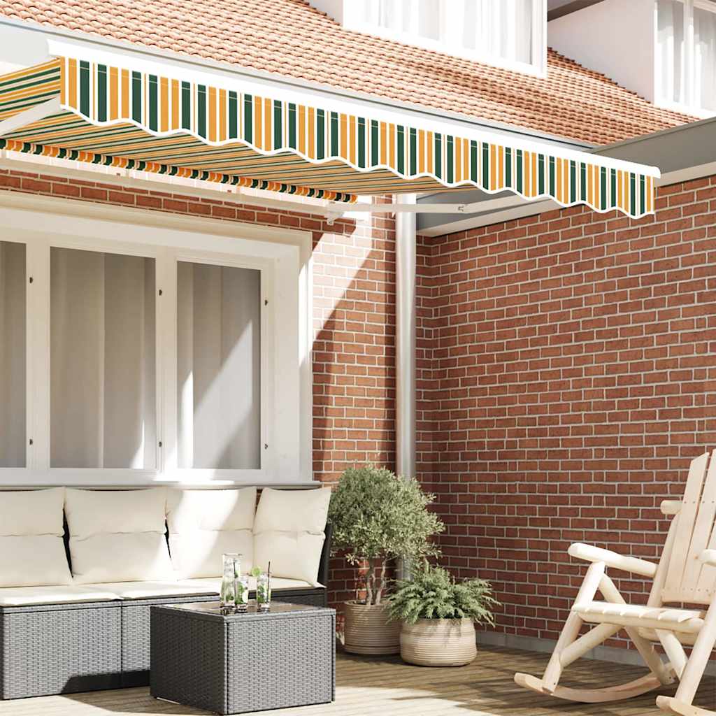 Tenda a Braccio Verde e giallo 580 x 20 cm Tela