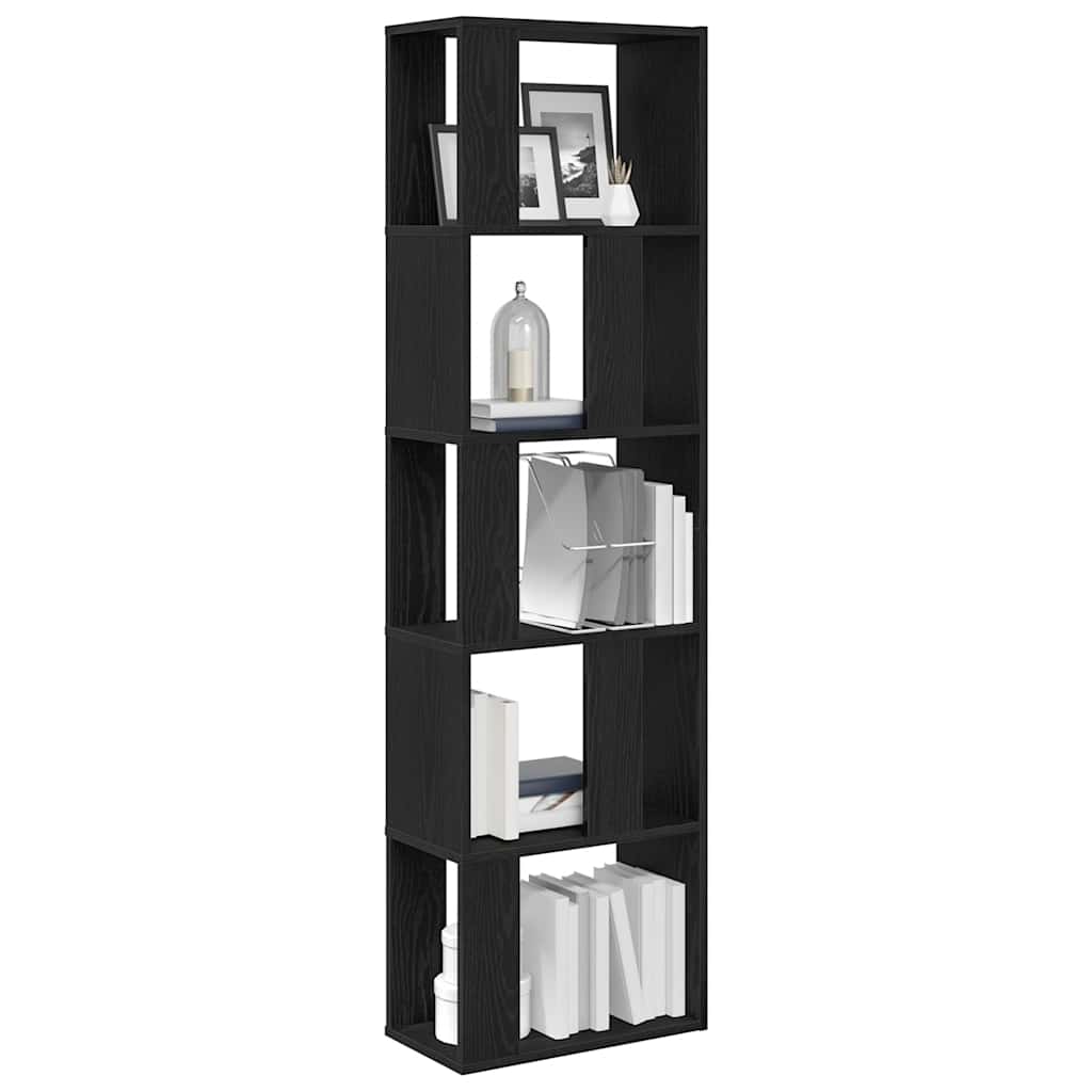 Libreria/Divisorio Rovere Nero 45x24x159 cm Legno Multistrato