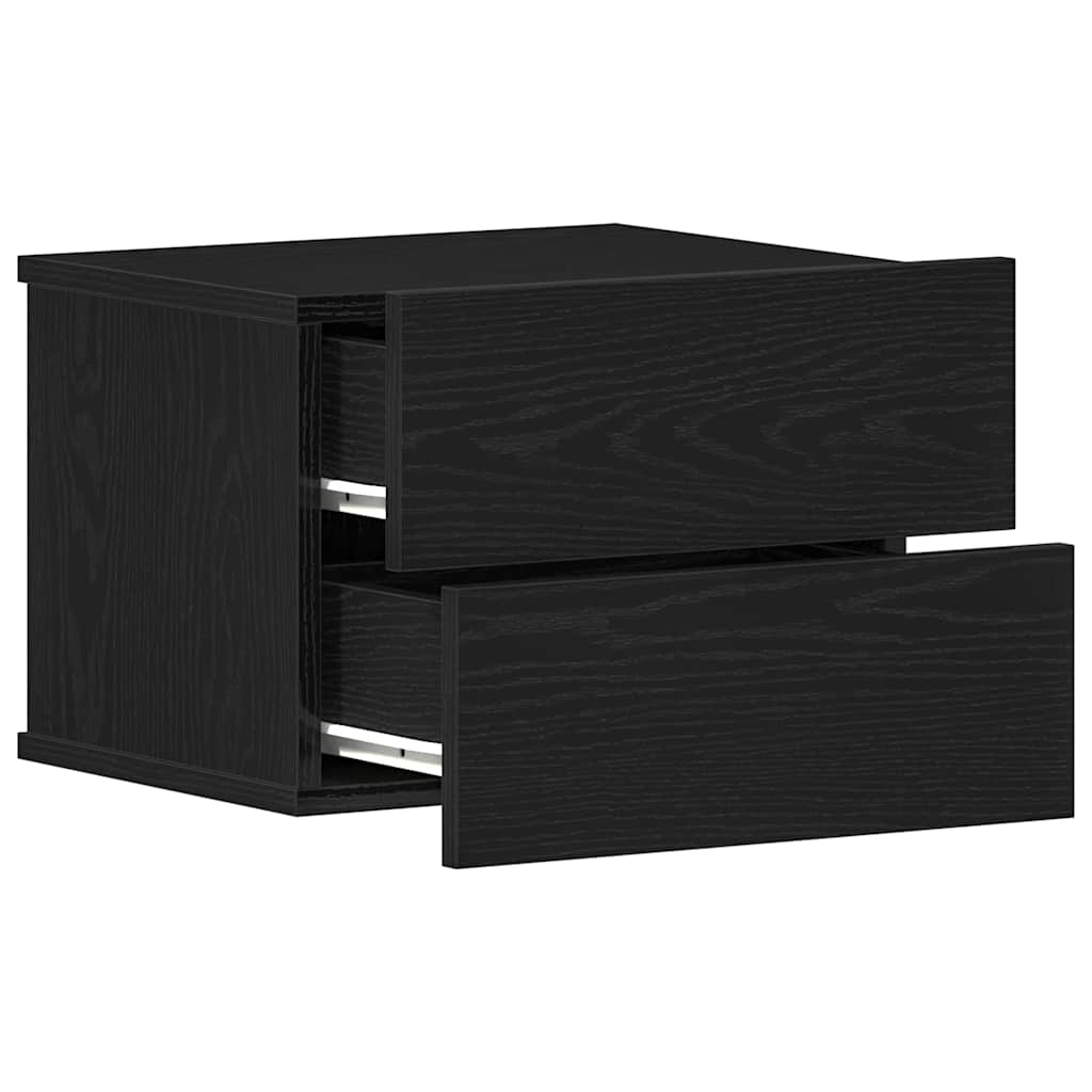 Armadio da Notte Rovere Nero 40 x 30 x 30 cm Legno multistrato