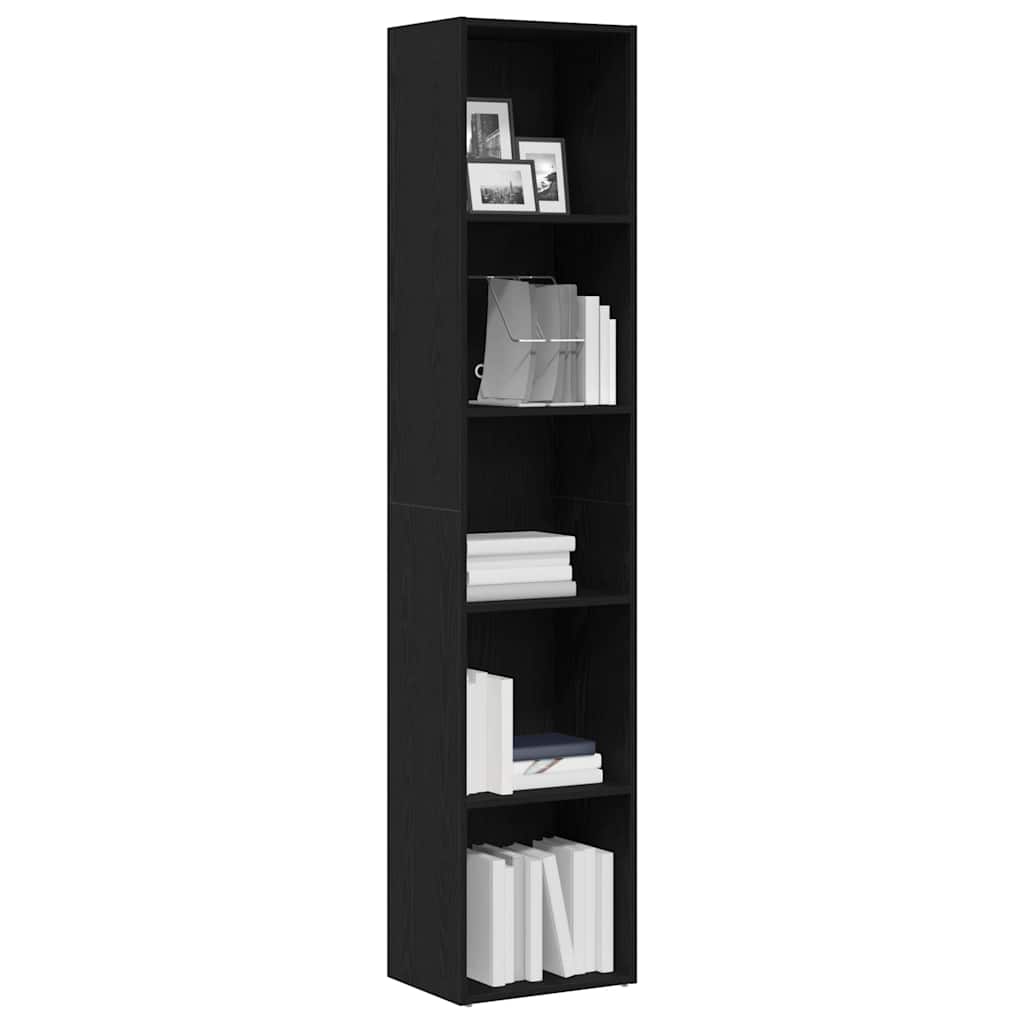 Libreria Rovere Nero 40x30x189 cm in Legno Multistrato