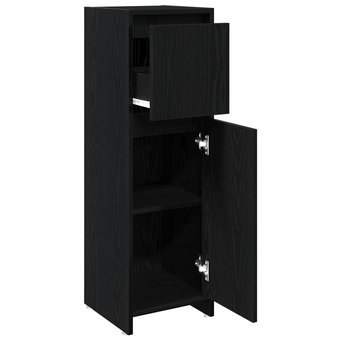 Mobile da Bagno Rovere Nero 30 x 30 x 95 cm Legno multistrato