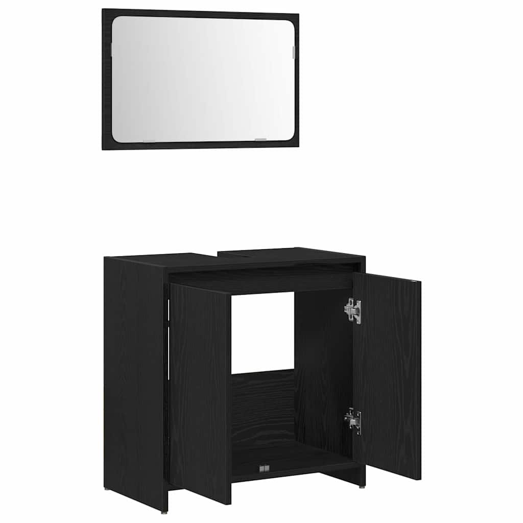 Mobile da Bagno Rovere Nero 60 x 33 x 60 cm Legno multistrato
