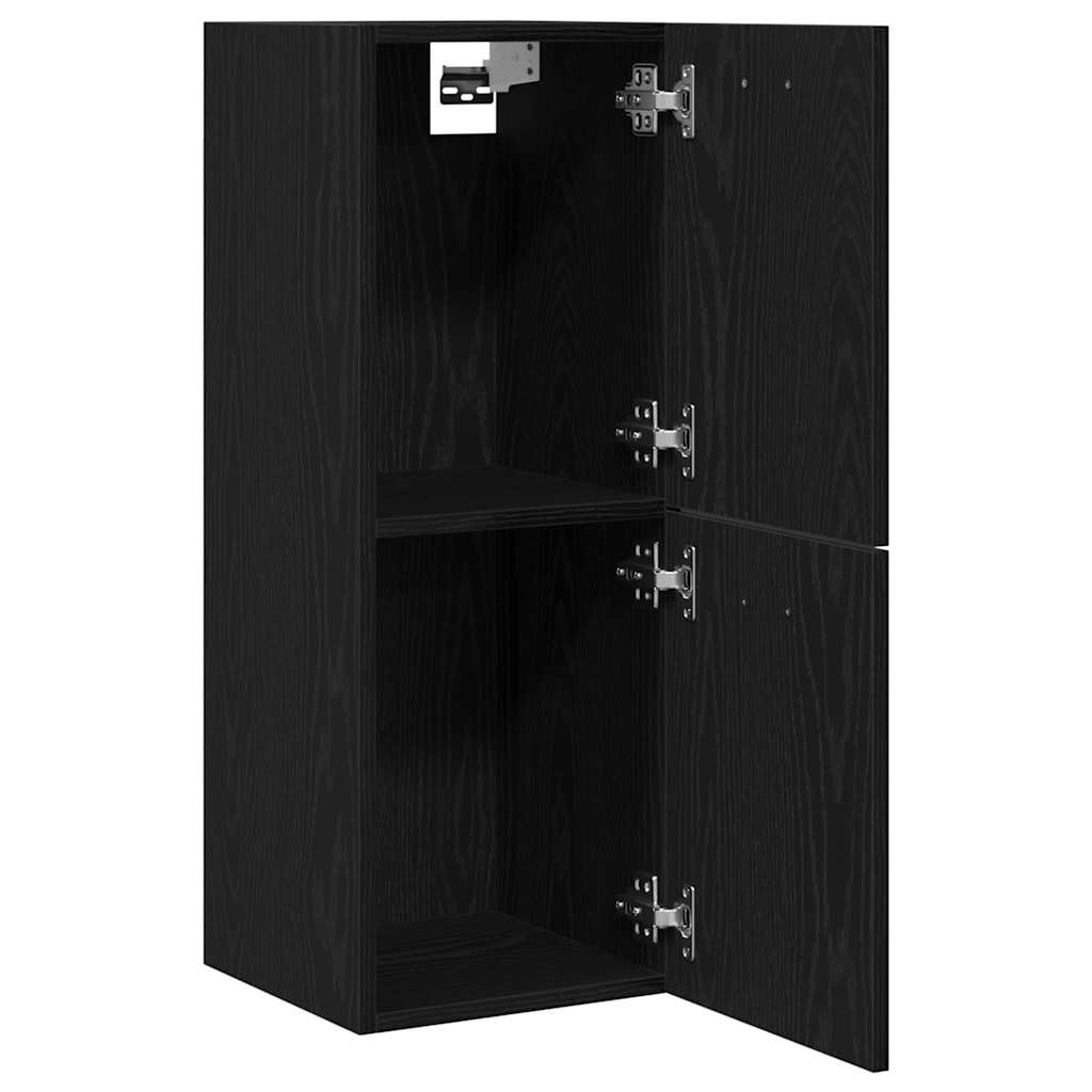 Mobile da Bagno Rovere Nero 30 x 30 x 80 cm Legno multistrato