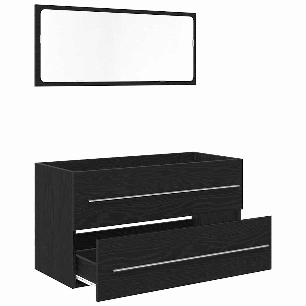Mobile Lavabo Rovere Nero 90 x 45 x 1.5 cm Legno multistrato